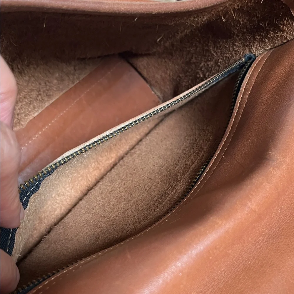 Coach Vintage Chestnut Brown Leather Satchel with Turnlock Hardware